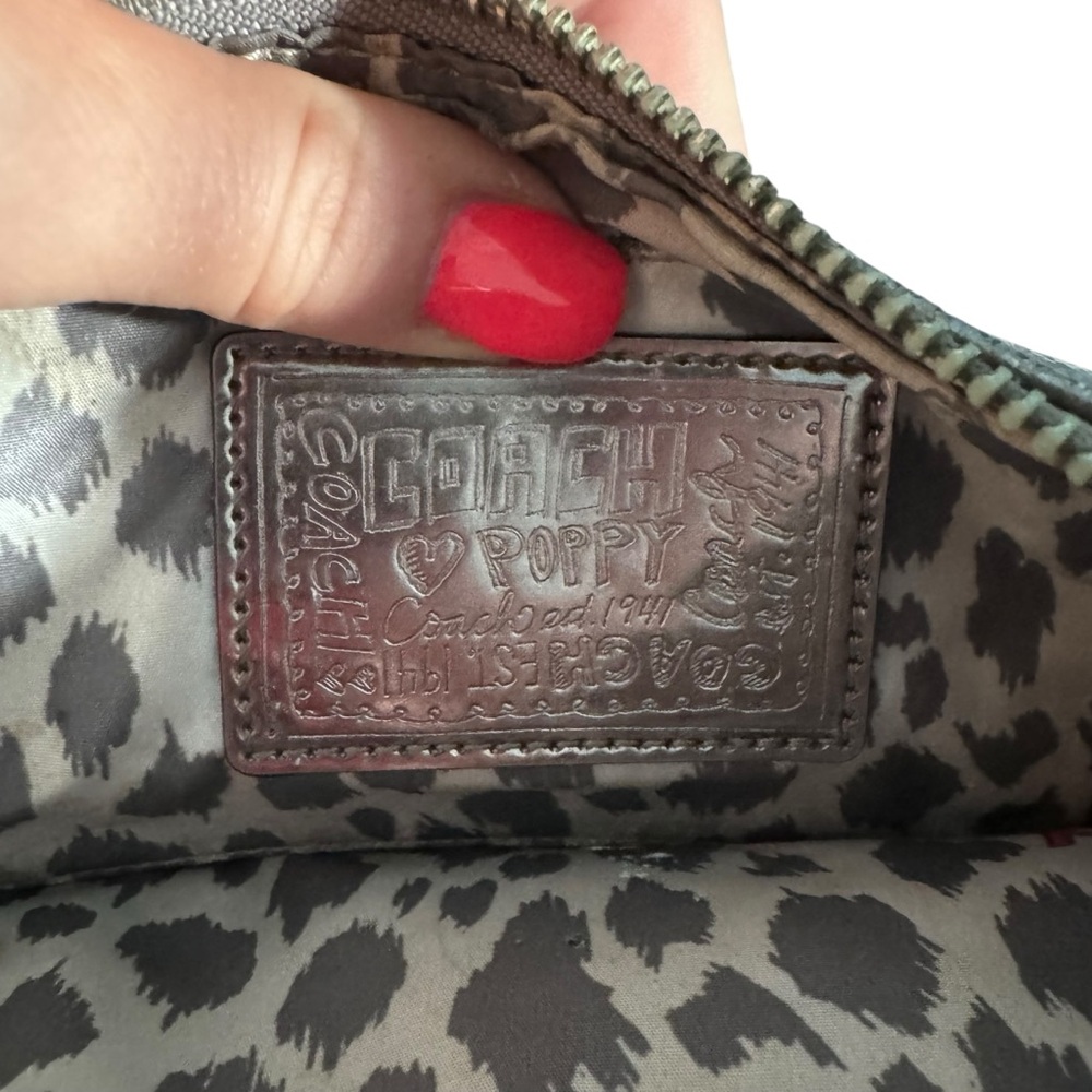 Vintage Coach Poppy Collection Gunmetal Iridescent mini Crossbody Purse y2K - Picture 9 of 12